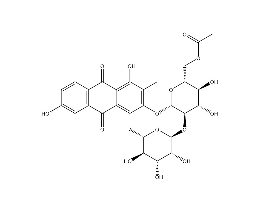 1,3,6-三羥基-2-甲基蒽醌-3-O-α-鼠李糖-（1→2）-β-D-（6’-O-乙?；?葡萄糖苷|87686-87-1